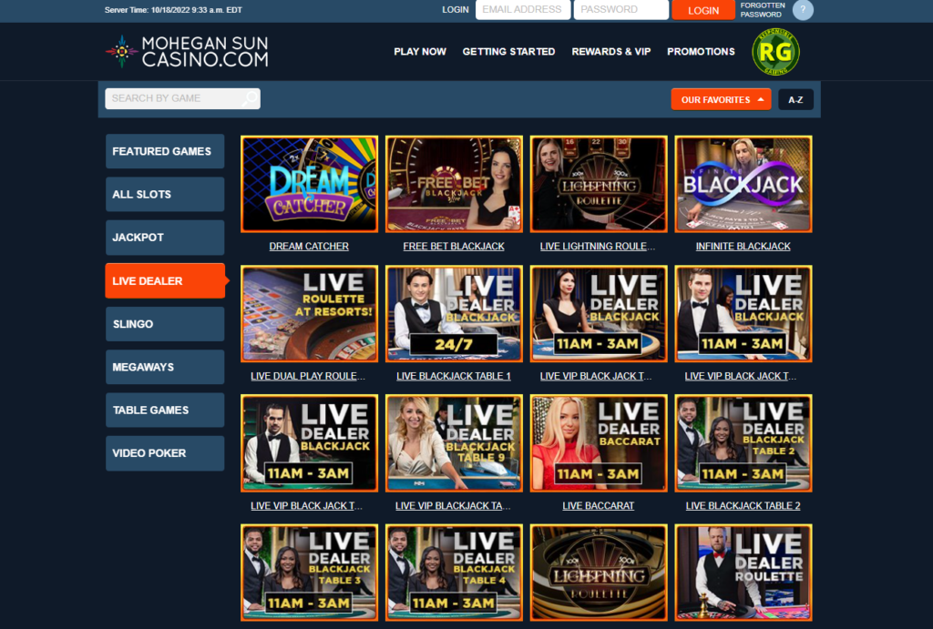 Mohegan Sun Casino Games NJ