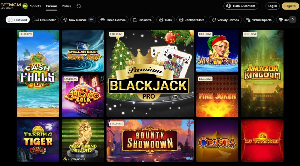 USA online casino site MGM 