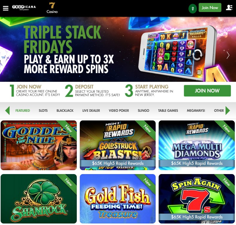 Tropicana Online Casino NJ