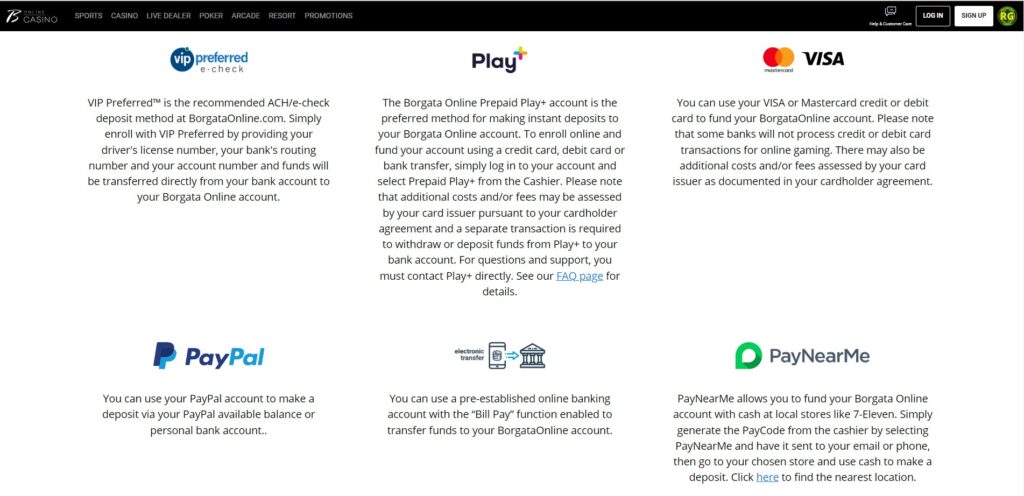 Banking methods NJ online casinos