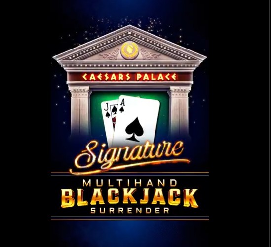 Signature Multihand blackjack surrender by Caesars NJ Casino