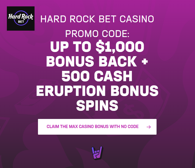 Hard Rock New Jersey Casino Promo Code: Get 500 Spins + up to $1,000 in lossback!