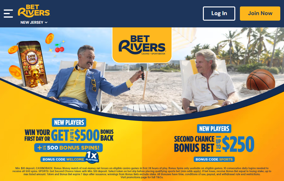 NJ Online casino bonuses- BetRivers Casino