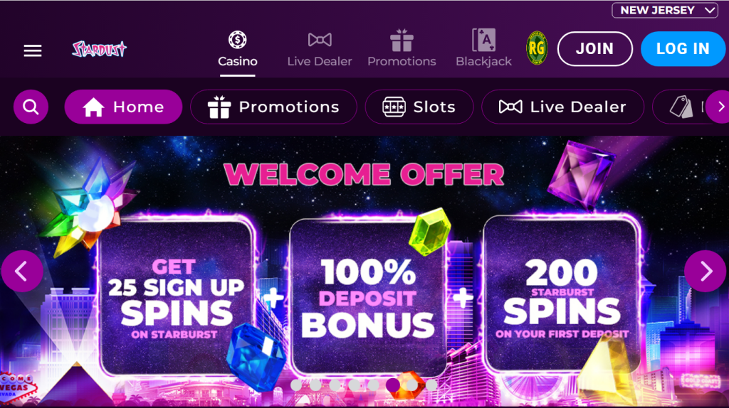 NJ Online casino promotions - Stardust Casino