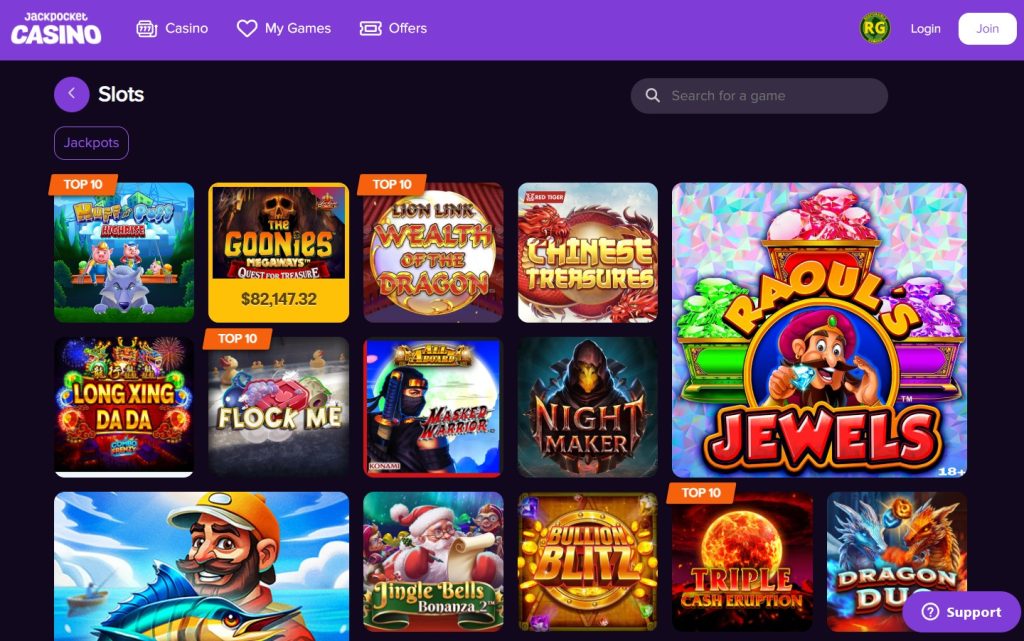 Jackpocket Slots Titles
